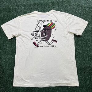 The Roark Revival Graphic T Shirt Men's Size XL Yellow Short Sleeve Outdoor